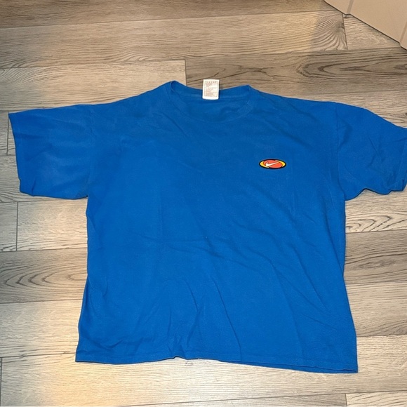 Nike Vintage Men's Blue Shirt with 90s Logo T-Shirt Size XL - Picture 8 of 9